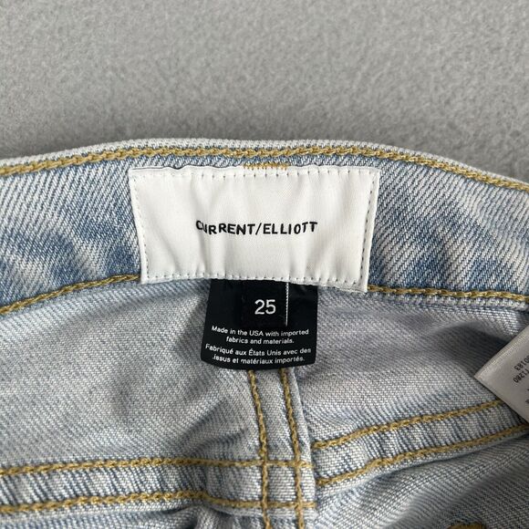 Current Elliott Jeans Size 25 Stiletto Skinny Fit Ankle Light Wash Distressed - Picture 6 of 12